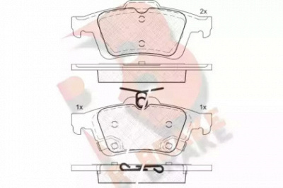 R BRAKE rb2106 -  Комплект тормозных колодок, дисковый тормоз